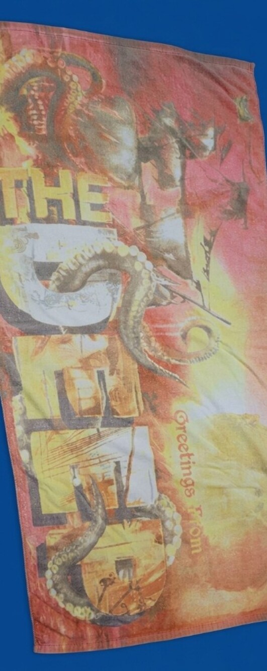 Vintage Disney Store Pirates of the Caribbean Beach Towel Davy Jones 29x55